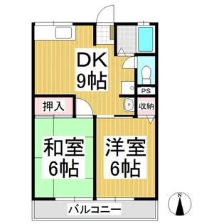 ヴェルジェ山口【103号室】の間取り