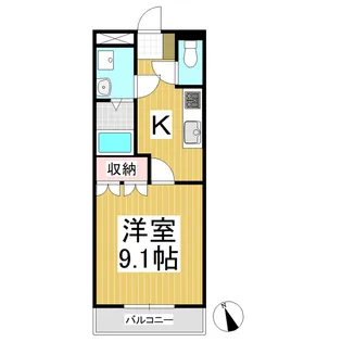 アドバンス・エム【2階】の間取り