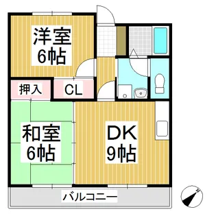 2DKの間取り画像