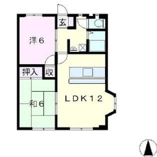 2LDKの間取り画像