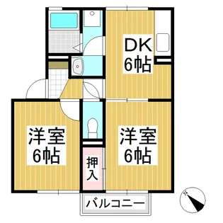 イースト・ヒルズ蒼久保A【2階】の間取り