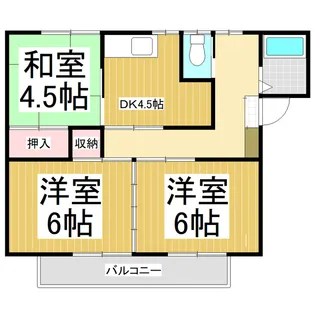 古里ハイツ【A-3号室】の間取り