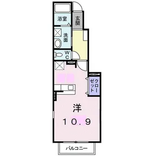 カーサ・ソーレA【1階】の間取り