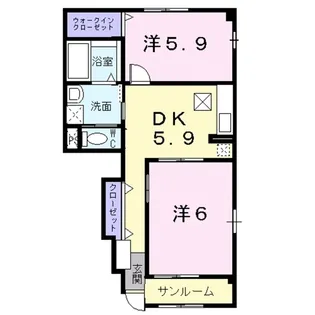ラ プロヴァンス【106号室】の間取り