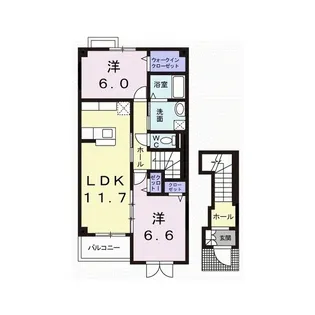 ラ プロヴァンス【2階】の間取り