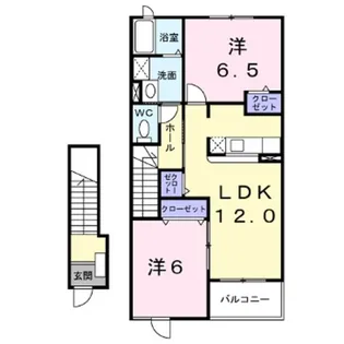 ラ・プロスペリテB【2階】の間取り