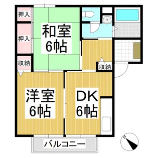 2DKの間取り画像
