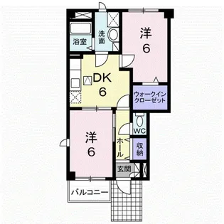 グランシャリオB【1階】の間取り