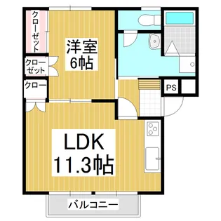 WING B【205号室】の間取り