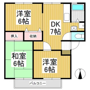 コーポラスウィンディア【101号室】の間取り