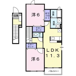 ラ・プロスペリテA【2階】の間取り
