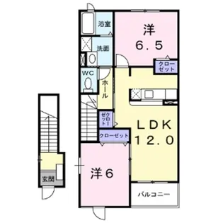 カーサ・プリート【2階】の間取り