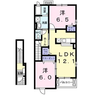 カーサ・プリート【2階】の間取り