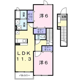 グランツ【2階】の間取り
