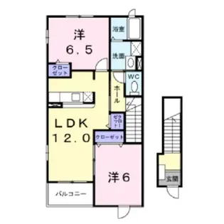 ソレイユ サクラA【2階】の間取り