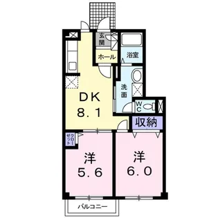 サンリジエール【1階】の間取り