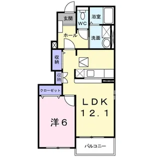 サンスターブル【1階】の間取り