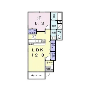 メアラスB【1階】の間取り