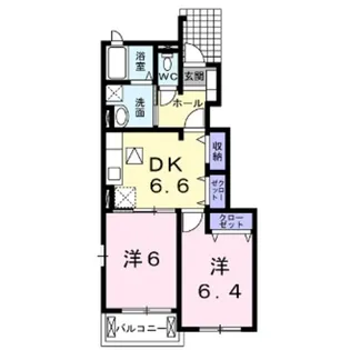 ノービレ アビターレB【1階】の間取り