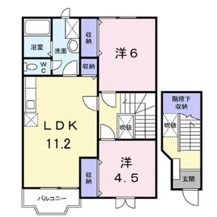 サンパレス【2階】の間取り