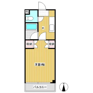 BLUE SKY【410号室】の間取り