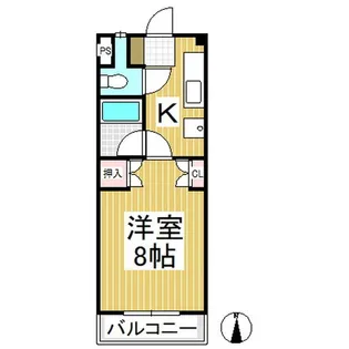 BLUE SKY【405号室】の間取り