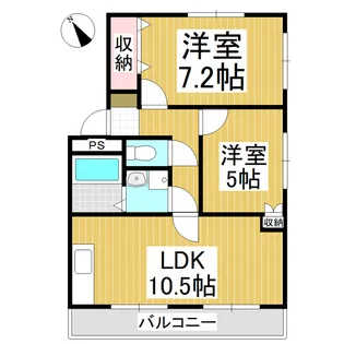 望月マンション【202号室】の間取り
