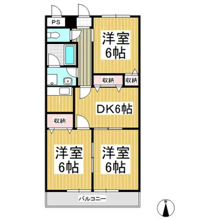 ガーデンパレス金沢【305号室】の間取り
