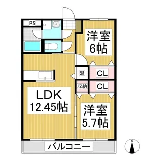 フォレシティ上田南【102号室】の間取り