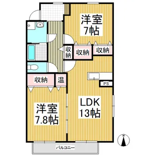 フォレシティ上田南【201号室】の間取り