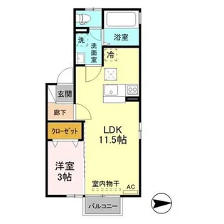 avenir regalo【101号室】の間取り