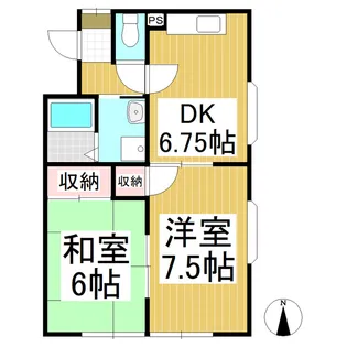 α-TIME【201号室】の間取り