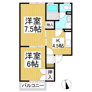 ボナール・ナカザワ A【1階】の間取り