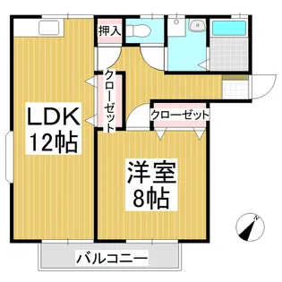 ハイツ四季【102号室】の間取り
