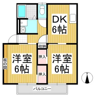 サンガーデン中沢A棟【201号室】の間取り