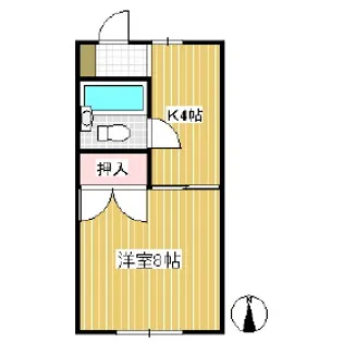 コーポ大星【E号室】の間取り