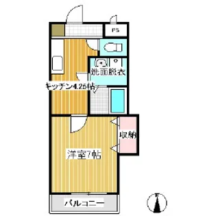 セトル清水【102-1号室】の間取り