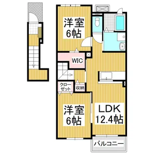 長野県上田市上田原【アパート】の間取り