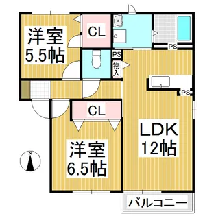 フランドルA【102号室】の間取り