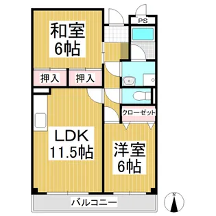 リンピアあっぷる【2階】の間取り