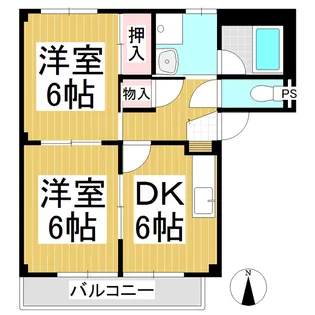 サープラスtwoリュミエール【1階】の間取り