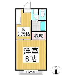 エイペックYT A棟【A号室】の間取り