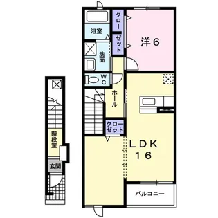 トゥー・ル・モンド一番館【2階】の間取り
