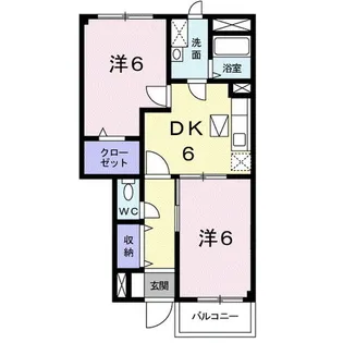 アンソレイエ A【1階】の間取り