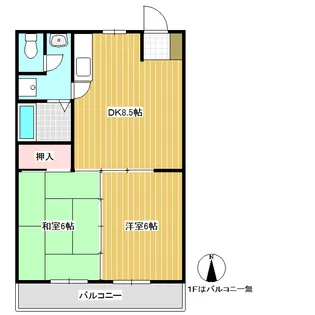 メゾン野沢【206号室】の間取り