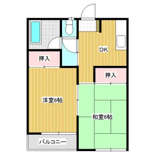 ハイツおかべ【103号室】の間取り