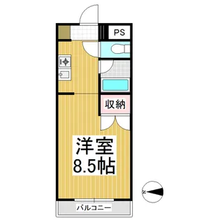 セルレーヴ【407号室】の間取り