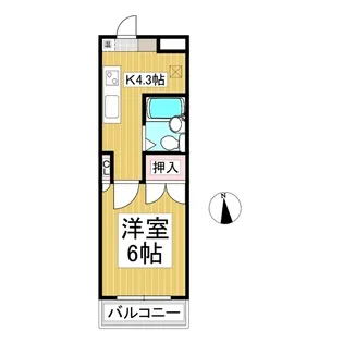 クロストーン【408号室】の間取り