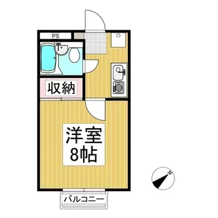 サンアップル【202号室】の間取り