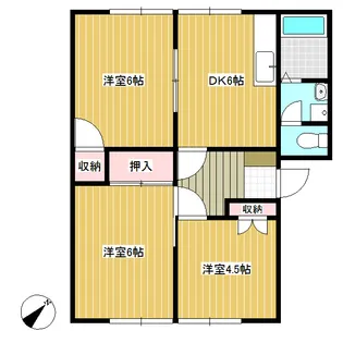 フレグランスA&B【201号室】の間取り